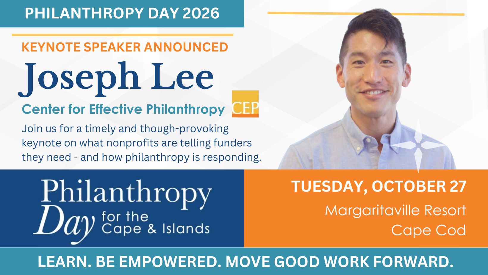 Joseph Lee is the keynote speaker for Philanthropy Day 2026