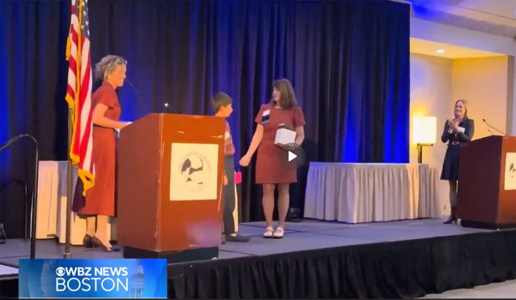 Adrian Oomer with Sara Anton, Cyndy Cotton, and Brigid Krug featued on WBZ CBS News